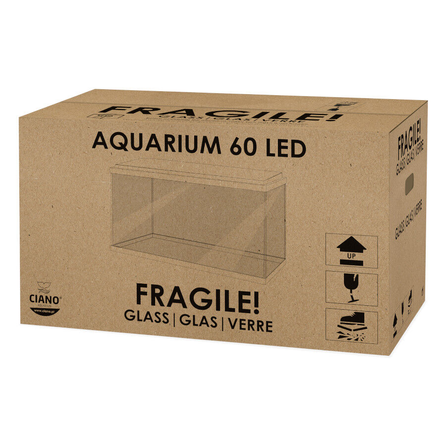 Ciano Aqua Led 60 Aqu&aacute;rio Branco com luz led, filtro e aquecedor, , large Imagem n&uacute;mero 4