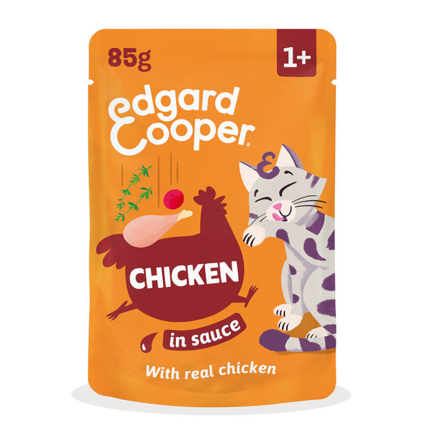 85 g Edgard & Cooper Pollo sobre en salsa para gatos, , large Imagem n&uacute;mero 1