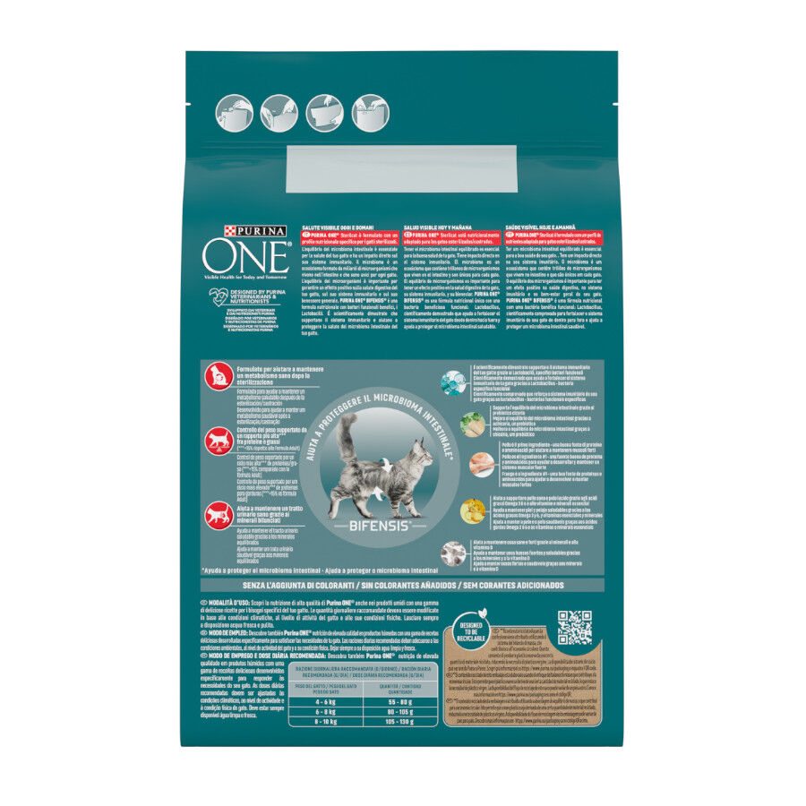 2.8 kg Purina One Adult Bifensis Esterilizado Frango ra&ccedil;&atilde;o para gatos , , large Imagem n&uacute;mero 4