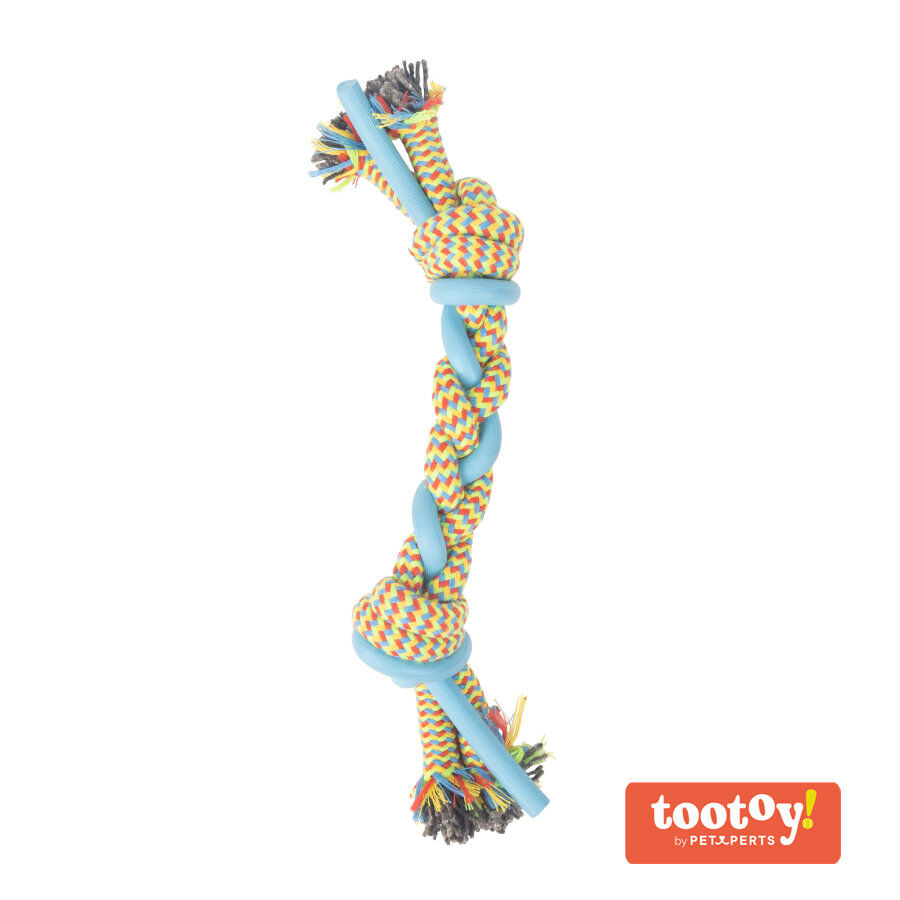 Tootoy! Pull Multi-texture Rope Azul Mordedor corda para c&atilde;es, , large Imagem n&uacute;mero 4