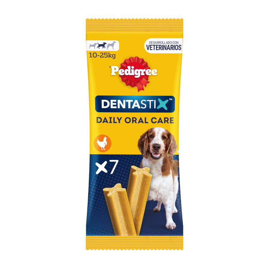 7 sticks Pedigree Dentastix Snacks Dent&aacute;rios para c&atilde;es m&eacute;dios, , large Imagem n&uacute;mero 1