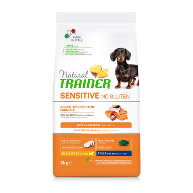 Natural Trainer Adult Mini Sensitive Salmão ração para cães