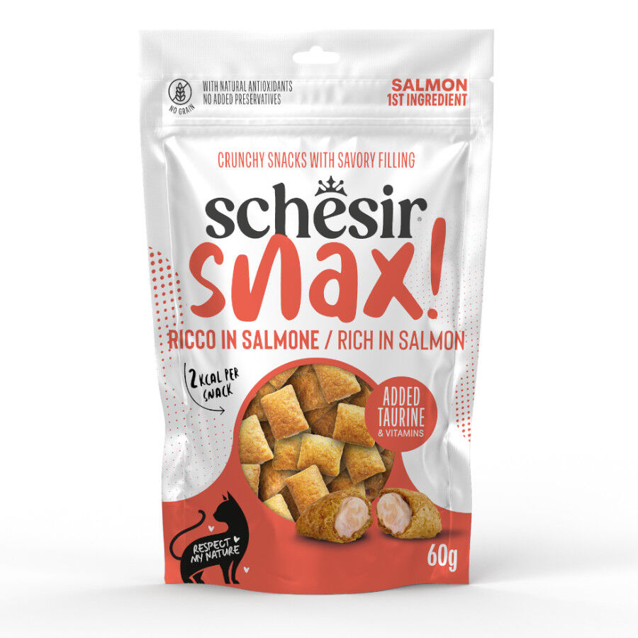 Schesir Snax! Salm&atilde;o Snacks para gatos, , large Imagem n&uacute;mero 1