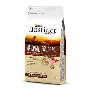 True Instinct Original Medium/Maxi Junior com frango e arroz integral