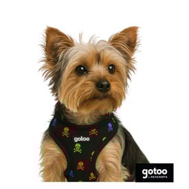 Gotoo Peitoral tecido ajustável cinza para cães