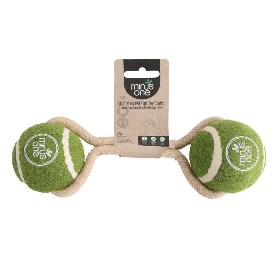 Minus One Tennis Ball Rope Double Meadow bola para c&atilde;es, , large Imagem n&uacute;mero 2