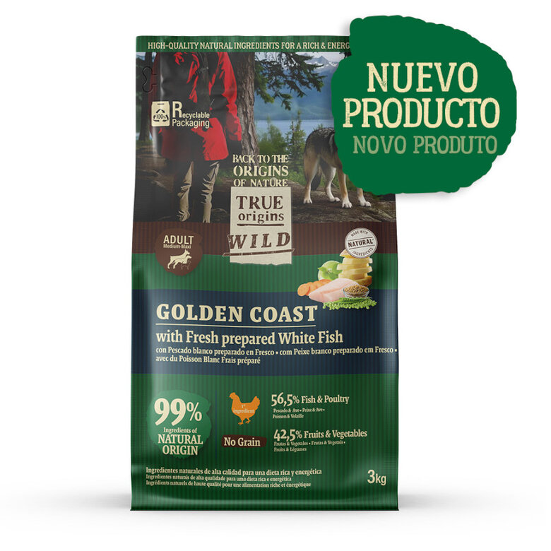 True Origins Wild Golden Coast ração de peixe branco para cães,  Imagem número 2 True Origins Wild Golden Coast ração de peixe branco para cães, , large Imagem número 2
