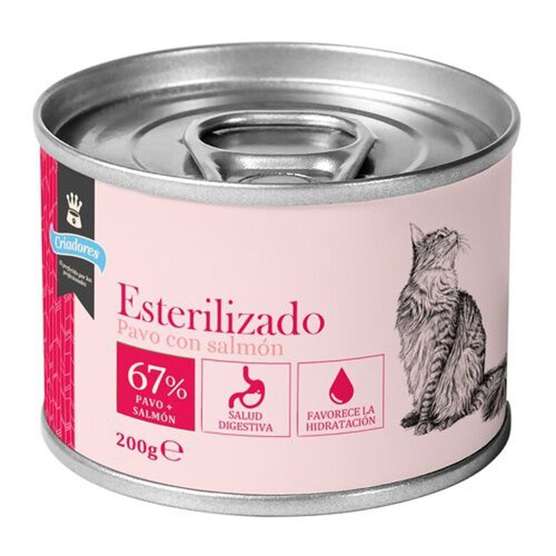 200 g Criadores Esterilizado Peru e Salmão em lata para gatos,  Imagem número 1 200 g Criadores Esterilizado Peru e Salmão em lata para gatos, , large Imagem número 1