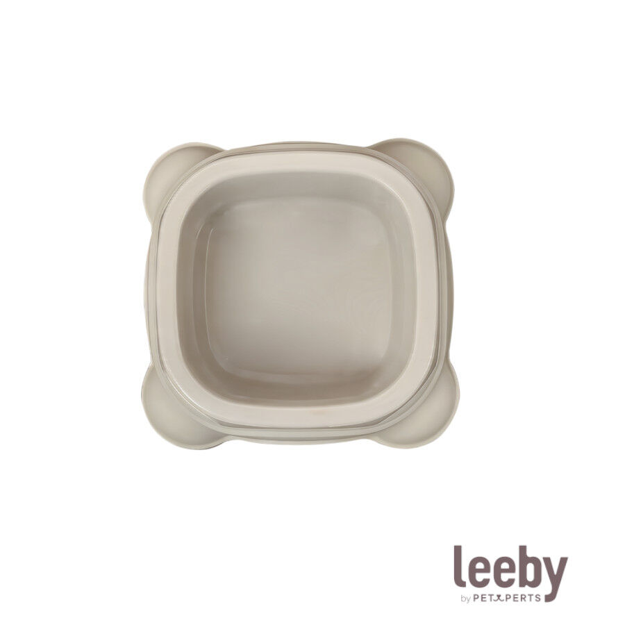 Leeby Comedouro de Pl&aacute;stico Taupe para c&atilde;es, , large Imagem n&uacute;mero 2