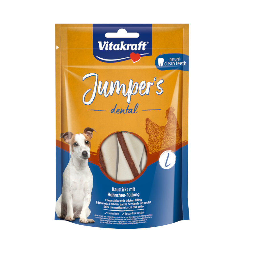 150 g Vitakraft Jumper's Dental Frango Snack para c&atilde;es grandes, , large Imagem n&uacute;mero 1
