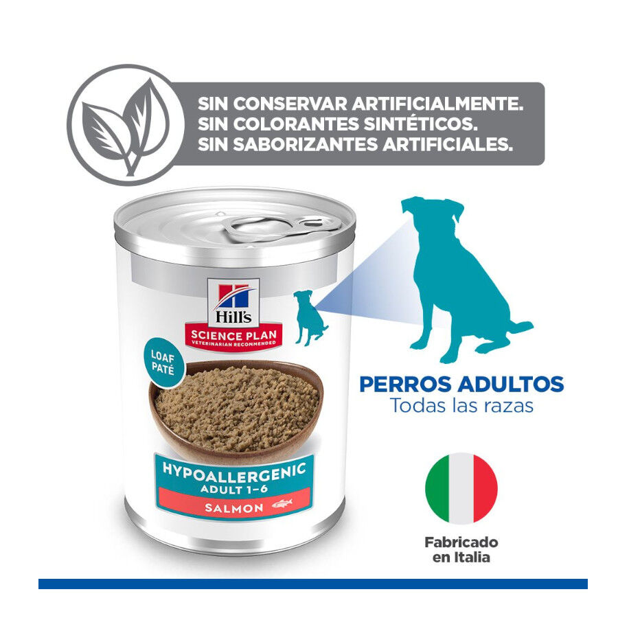 363 g Hill's Science Plan Hypoallergenic Alimento H&uacute;mido com Salm&atilde;o para C&atilde;es Adultos, , large Imagem n&uacute;mero 5