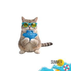 Summer Vibes Cat Manta Ray Peluche para gatos