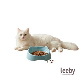 Leeby Comedouro de Pl&aacute;stico Azul para gatos