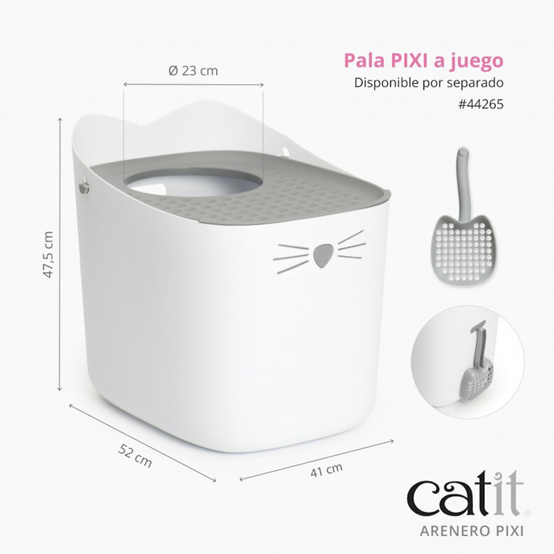Catit Pixi Caixa de Areia Branca para gatos,  Imagem número 6 Catit Pixi Caixa de Areia Branca para gatos, , large Imagem número 6