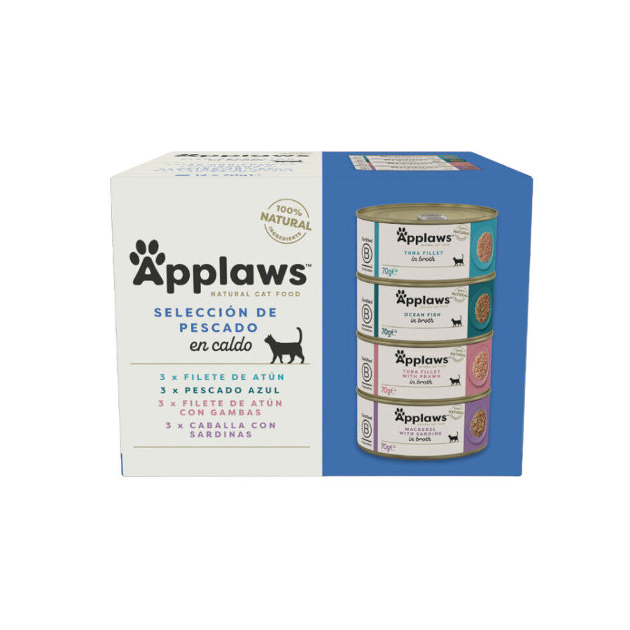 48 latas x 12 latas x 70 g Applaws Fish Collection Lata para gatos Pack poupan&ccedil;a!, , large Imagem n&uacute;mero 1