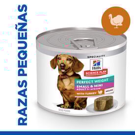 Hill's Science Plan Adult Small y Mini Perfect Weight Mousse de Peru em lata para cães