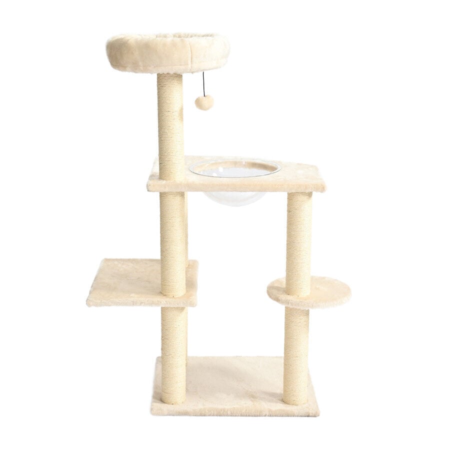 Leeby Luna &aacute;rvore arranhadora com cama e brinquedo para gatos, , large Imagem n&uacute;mero 8