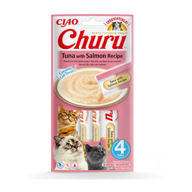 Churu Snack Cremoso de Atum e Salm&atilde;o para gatos &ndash; Multipack 12
