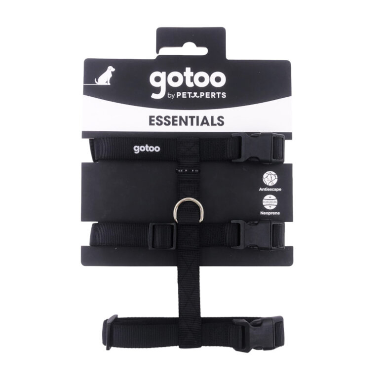 Gotoo Arnês antievasão preto para cães,  Imagem número 4 Gotoo Arnês antievasão preto para cães, , large Imagem número 4