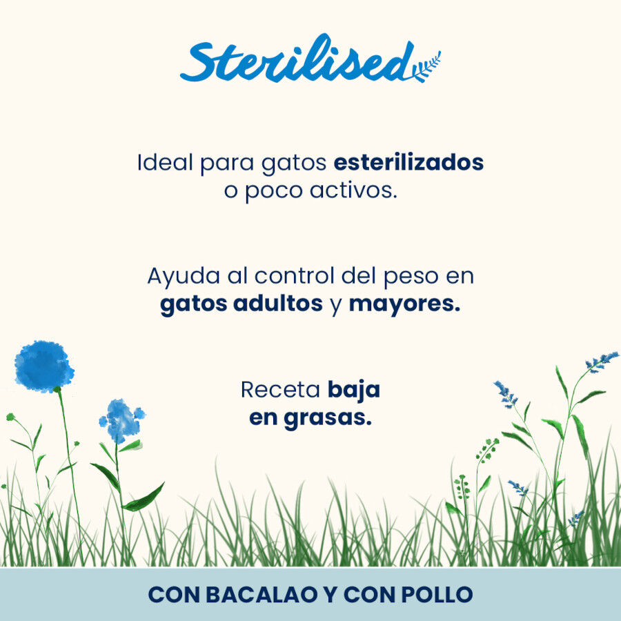 6 saquetas x 70 g Almo Nature Sterilised Bacalhau e Frango saquetas para gatos - Multipack, , large Imagem n&uacute;mero 2