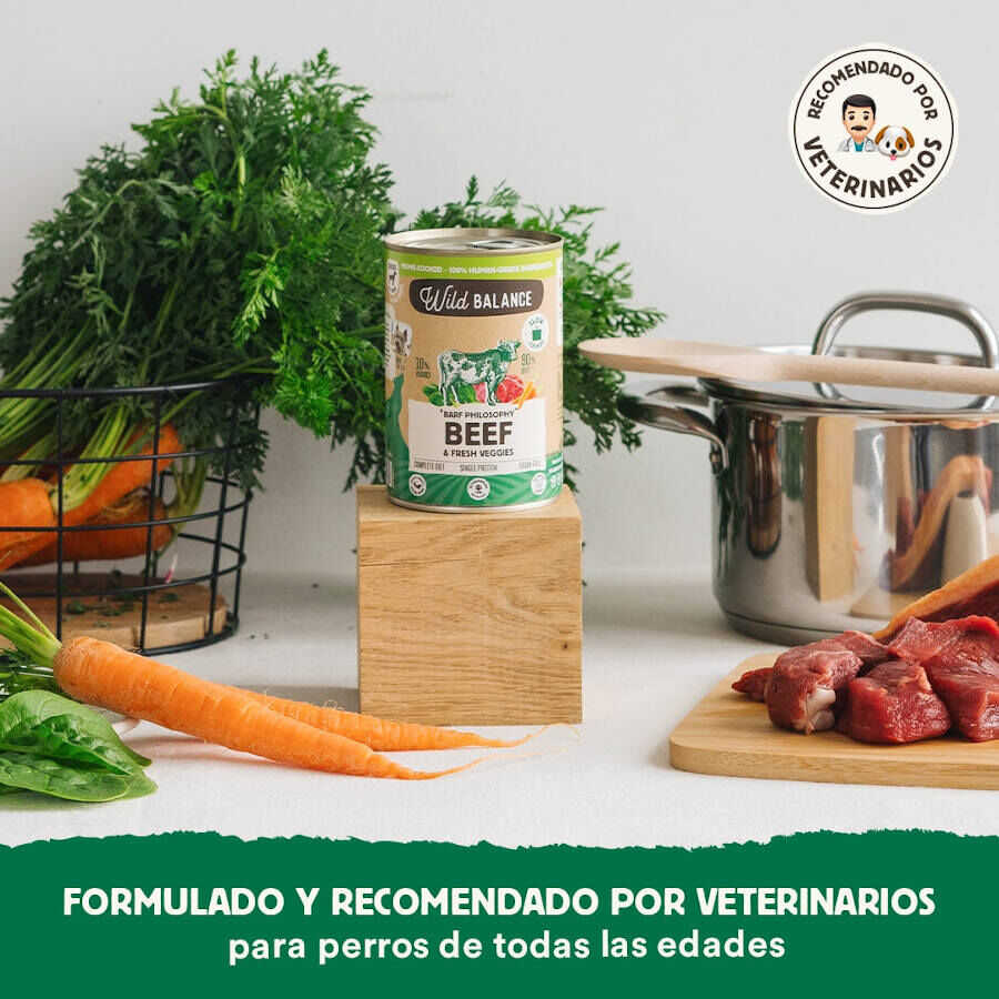 400 g Wild Balance BARF de Vitela e Legumes em lata para c&atilde;es, , large Imagem n&uacute;mero 4