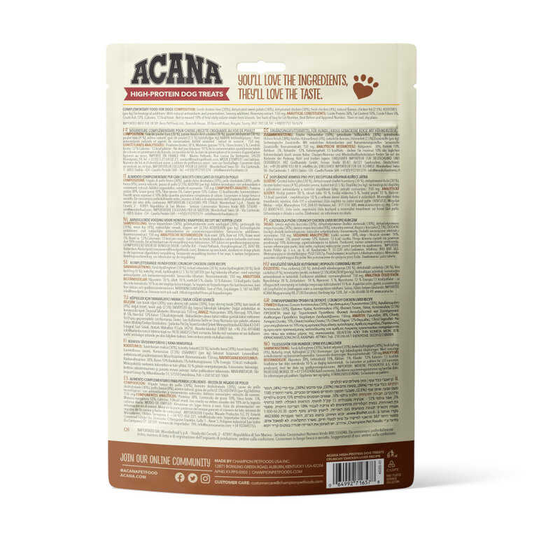 100 g Acana High Protein  biscoitos de frango para cães,  Imagem número 2 100 g Acana High Protein  biscoitos de frango para cães, , large Imagem número 2