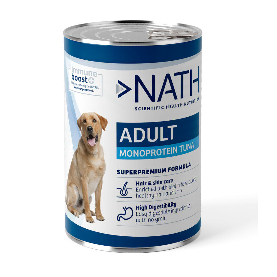 400 g Nath Adult Monoprotein Tuna em lata alimento h&uacute;mido para c&atilde;es, , large Imagem n&uacute;mero 1
