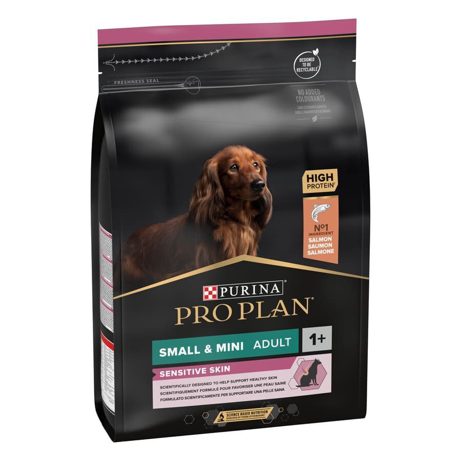 3 kg Pro Plan Adult Small e Mini Salm&atilde;o Peles Sens&iacute;veis ra&ccedil;&atilde;o para c&atilde;es, , large Imagem n&uacute;mero 1