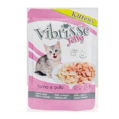 Vibrisse Kitten Atum & Frango em Geleia para gatinhos