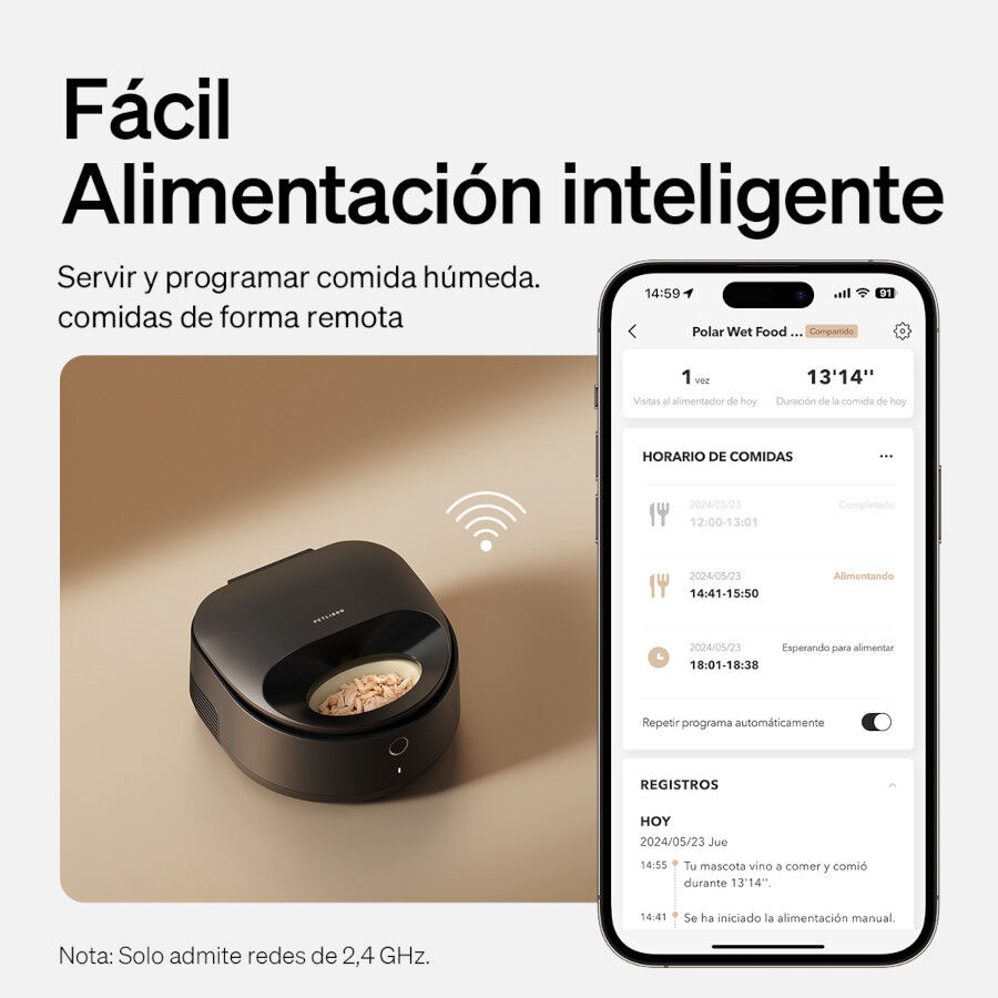 Petlibro Polar Comedouro autom&aacute;tico para alimenta&ccedil;&atilde;o h&uacute;mida para c&atilde;es e gatos, , large Imagem n&uacute;mero 7