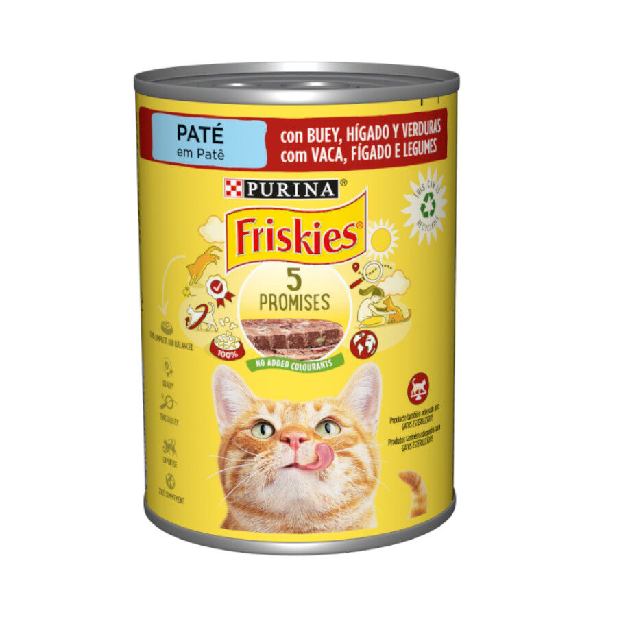 400 g Purina Friskies Adult carne de boi e f&iacute;gado lata para gatos , , large Imagem n&uacute;mero 1