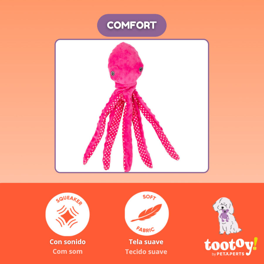 Tootoy! Comfort Peluche polvo Octopus para c&atilde;es, , large Imagem n&uacute;mero 3