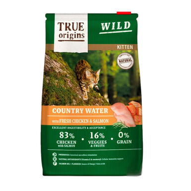 True Origins Wild Kitten Country Water Frango e Salmão ração