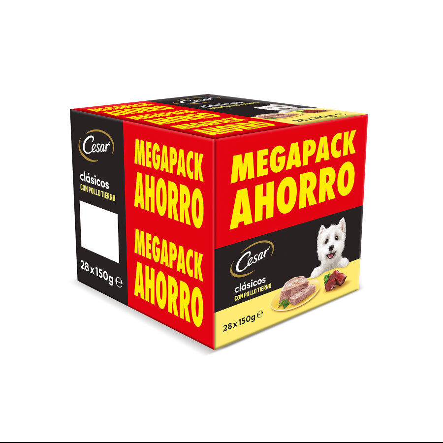 28 terrinas x 150 g (20 + 8 terrinas gr&aacute;tis!) Cesar Frango e F&iacute;gado Terrina em Geleia para C&atilde;es, , large Imagem n&uacute;mero 1