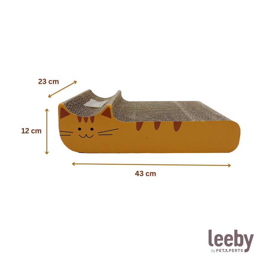 Leeby Kira arranhador de cart&atilde;o laranja para gatos, , large Imagem n&uacute;mero 5