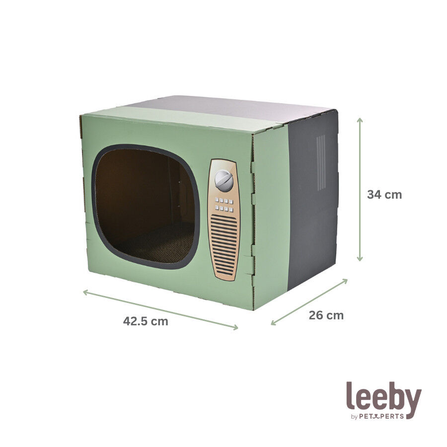 Leeby Tommy TV cama nido com arranhador de cart&atilde;o para gatos, , large Imagem n&uacute;mero 5