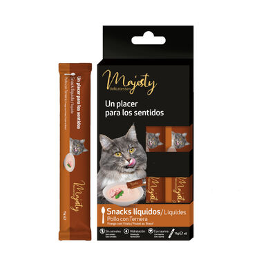 Majesty Petisco líquido para gatos Chicken com Carne