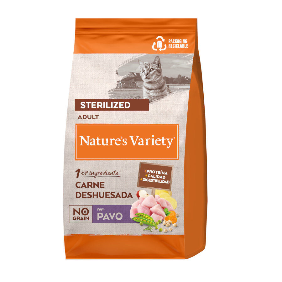 7 kg Nature's Variety No Grain Adult Sterilized Peru ra&ccedil;&atilde;o para gatos, , large Imagem n&uacute;mero 1
