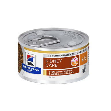 Hill's Prescription Diet Kidney Care k/d guisado de frango e legumes em lata para gatos