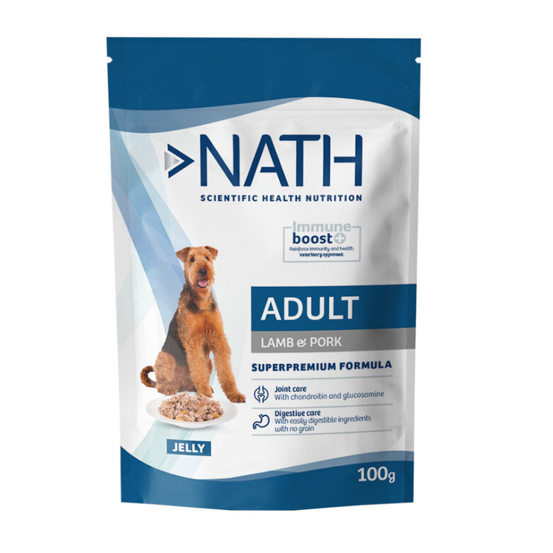 100 g Nath Adult Cordeiro e Porco em Gelatina saquetas para cães ,  Imagem número 1 100 g Nath Adult Cordeiro e Porco em Gelatina saquetas para cães , , large Imagem número 1
