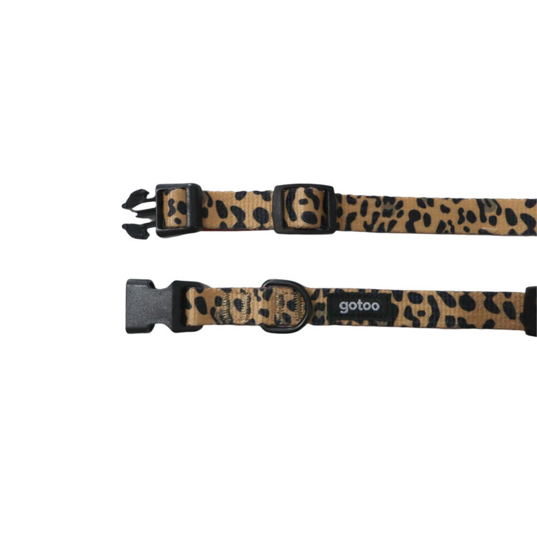 Gotoo Coleira estampada leopardo castanha para cães,  Imagem número 4 Gotoo Coleira estampada leopardo castanha para cães, , large Imagem número 4