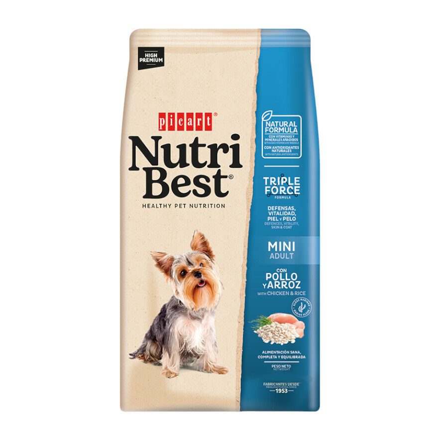 10 kg Nutribest Adult Mini Ra&ccedil;&atilde;o de frango e arroz para c&atilde;es, , large Imagem n&uacute;mero 1
