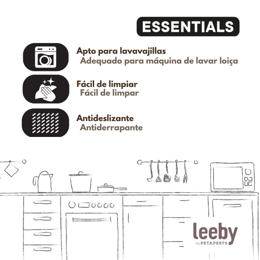 Leeby Comedouro Duplo em A&ccedil;o Inoxid&aacute;vel Verde para gatos, , large Imagem n&uacute;mero 5