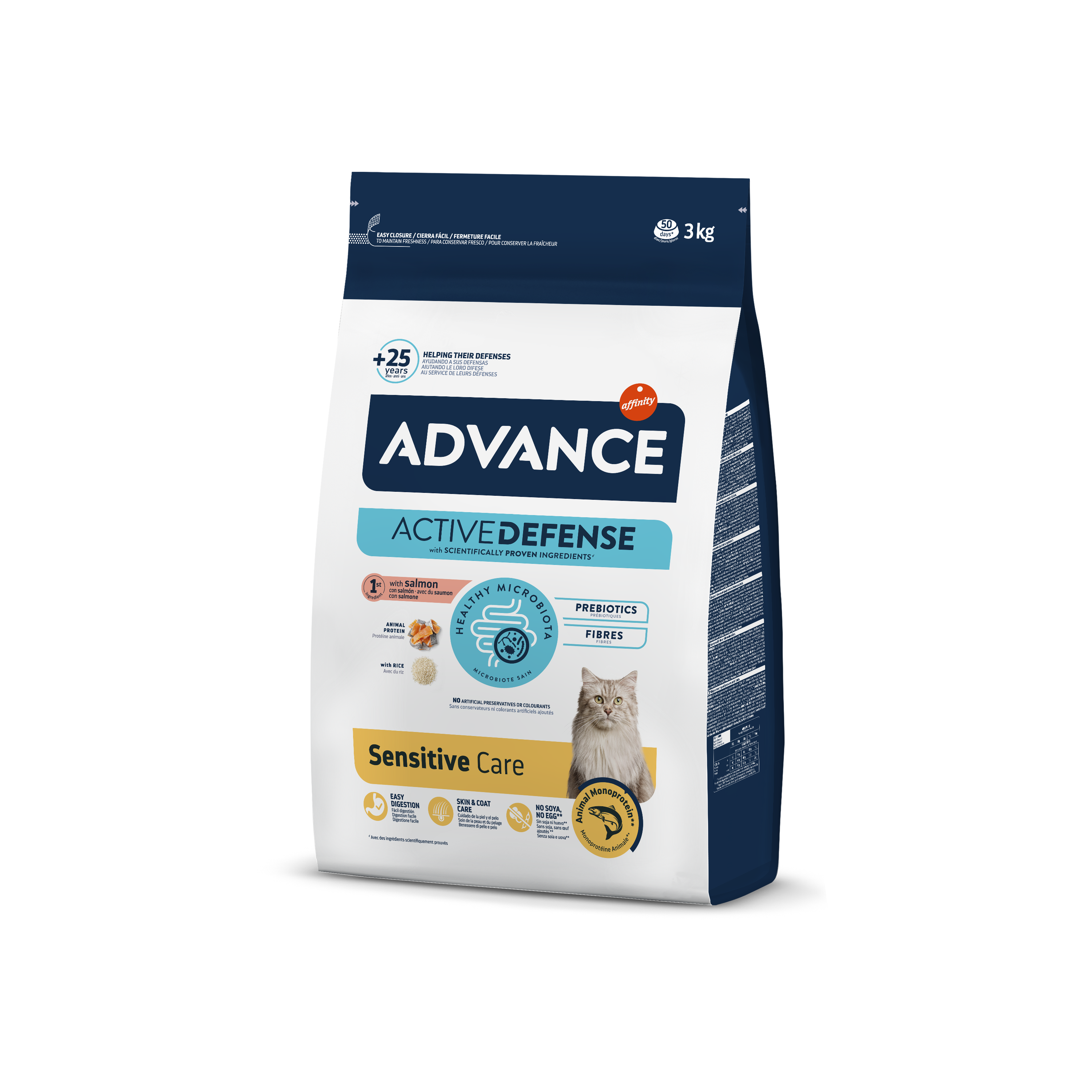 3 kg Affinity Advance Sensitive Feline Adult Salm&atilde;o e Arroz, , large Imagem n&uacute;mero 1