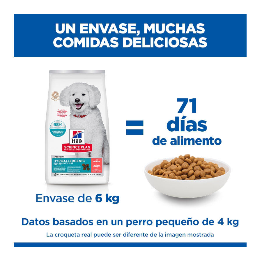 Hill's Science Plan Hipoalerg&eacute;nico Small e Mini Salm&atilde;o ra&ccedil;&atilde;o para c&atilde;es , , large Imagem n&uacute;mero 5