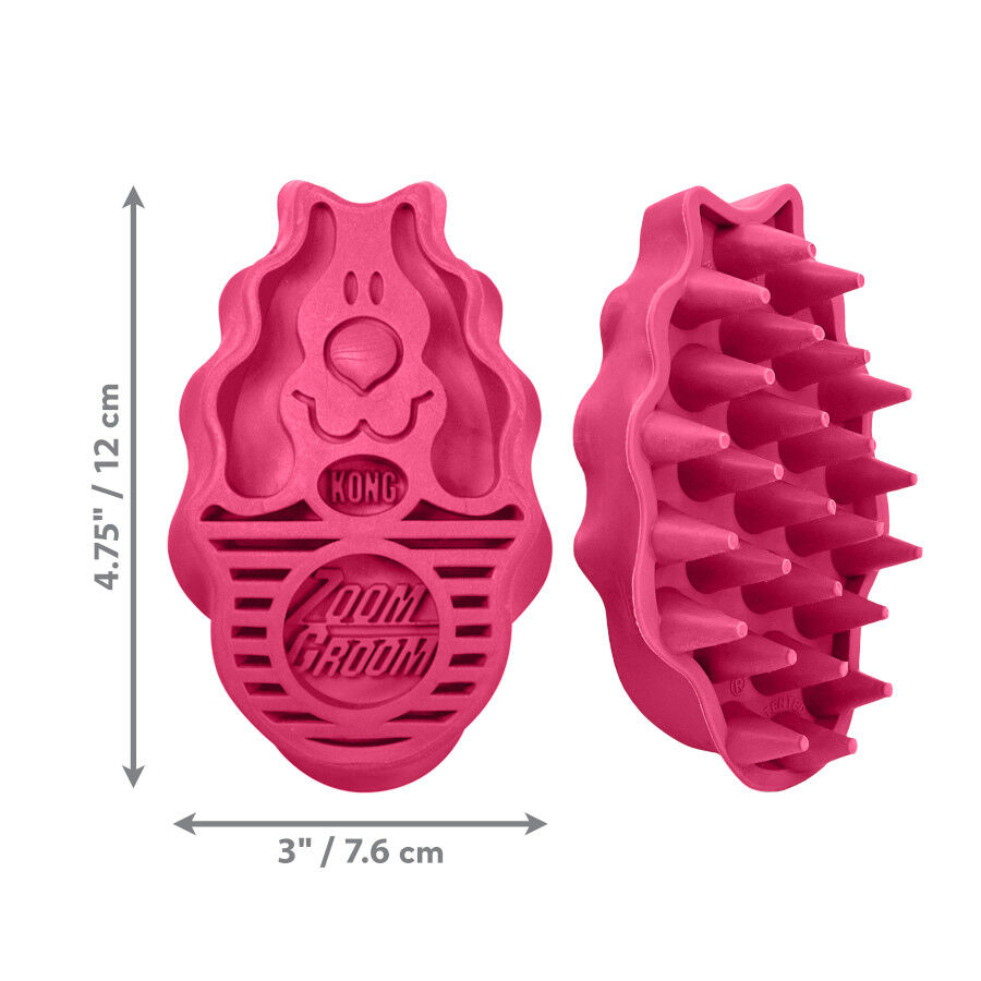 Kong Zoom Groom Escova de goma para c&atilde;es, , large Imagem n&uacute;mero 3