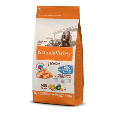 Nature's Variety Adult Medium Selected Salmão ração para cães