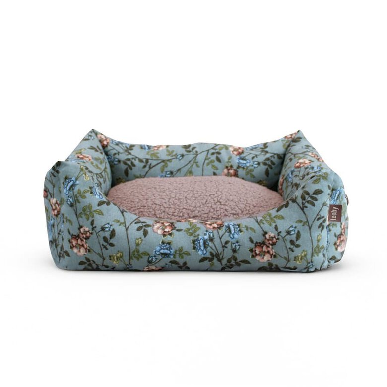 Leeby Alcofa com Capa Amovível Turquesa com Flores para cães,  Imagem número 1 Leeby Alcofa com Capa Amovível Turquesa com Flores para cães, , large Imagem número 1