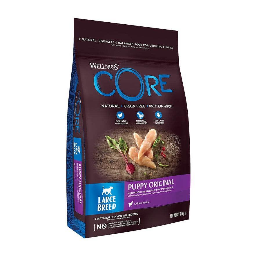 10 kg Wellness Core Puppy Large Original Ra&ccedil;&atilde;o de frango para cachorros, , large Imagem n&uacute;mero 1