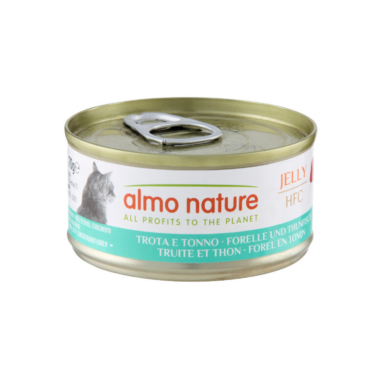 70 g Almo Nature HFC Truta e Atum em Geleia para gatos,  Imagem número 1 70 g Almo Nature HFC Truta e Atum em Geleia para gatos, , large Imagem número 1